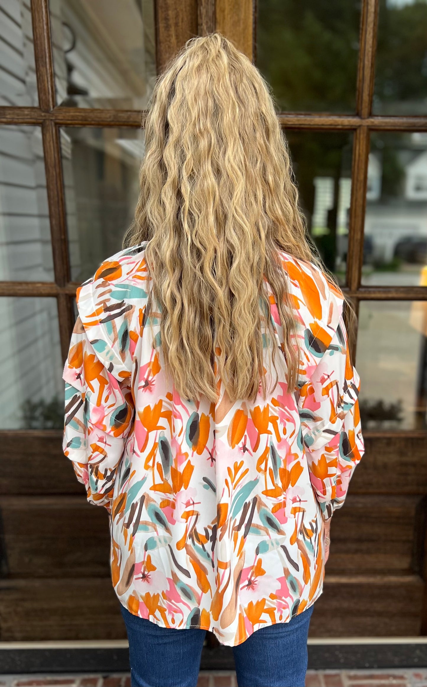 Frilled Orange Blouse