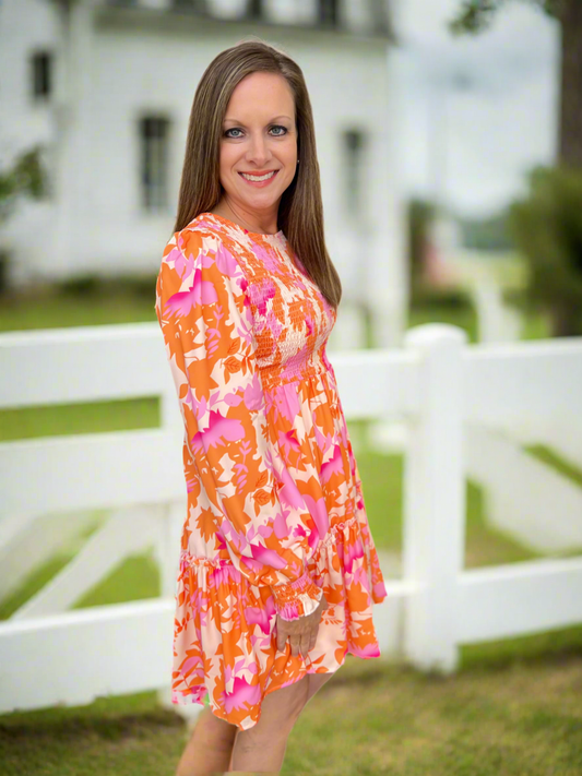 Floral Smocked Tiered Dress